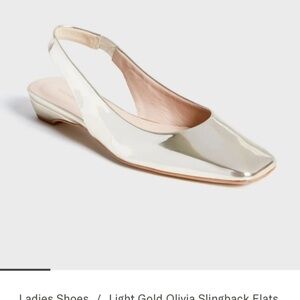 TUCKERNUCK SHOES
Light Gold Olivia Slingback
Flats size8